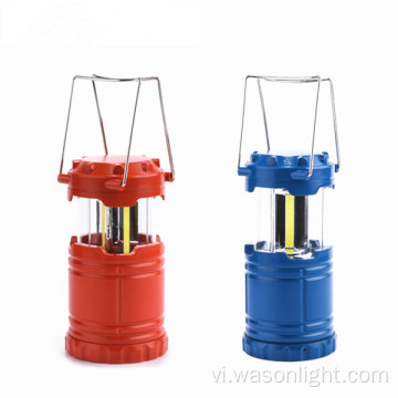 3*Cob cơ sở từ tính abs nhựa mạnh mẽ có thể thu gọn kính viễn vọng di động ngoài trời Camping Lantern